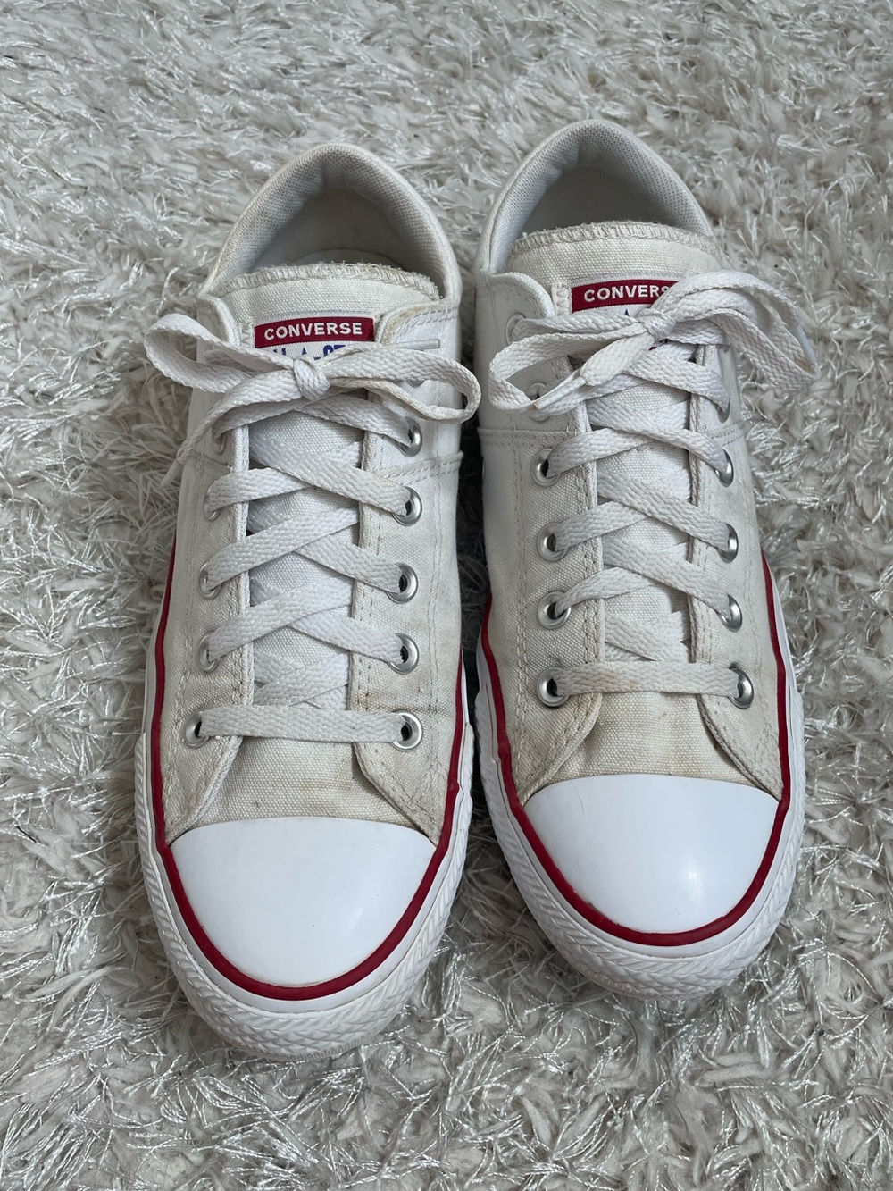 Converse All Star Chuck Taylor Off White Cream Canvas Low-Top Sneakers
